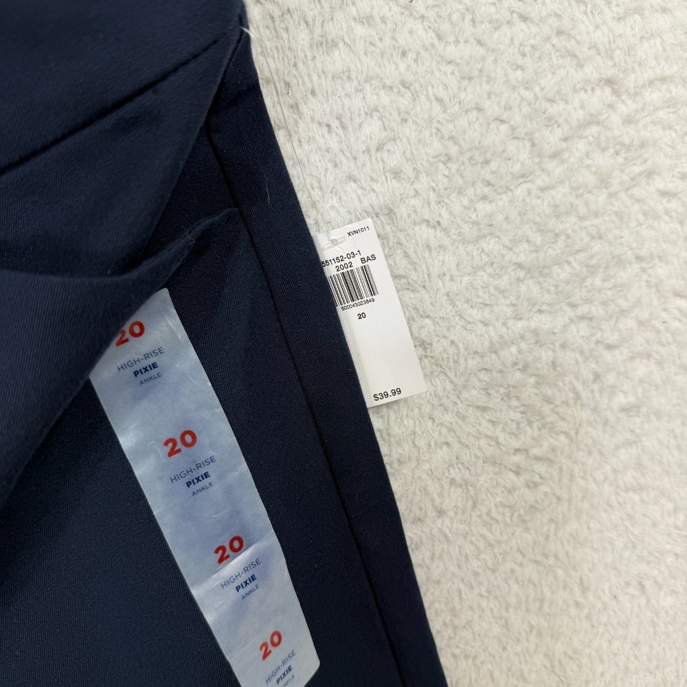 Old Navy Pixie High Rise Secret Smooth Pockets 20 (41x26) Navy Pants Women's NWT - Picture 4 of 10
